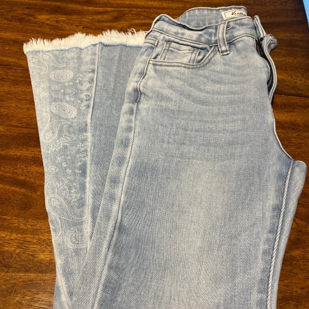 KanCan High Rise Extreme Flair Size 23 Light Wash Jeans